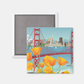 ゴールデンゲートブリッジ |カリフォルニア州サンフランシスコ マグネット (正面/裏面)