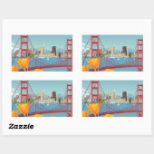 ゴールデンゲートブリッジ |カリフォルニア州サンフランシスコ 長方形シール (シート)