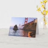 ゴールデンゲートブリッジ |サンフランシスコ・カリフォルニア カード (黄色い花)