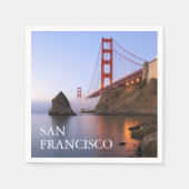 ゴールデンゲートブリッジ |サンフランシスコ・カリフォルニア スタンダードカクテルナプキン (正面)