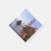 ゴールデンゲートブリッジ |サンフランシスコ・カリフォルニア スタンダードカクテルナプキン (角)