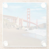 ゴールデンゲートブリッジ|サンフランシスコ ガラスコースター (裏面)