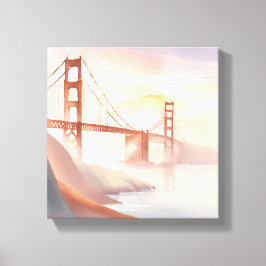 ゴールデンゲートブリッジ | サンライズビューティフルウォーター色 キャンバスプリント