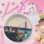 ゴールデンゲートブリッジ ペーパープレート (パーティー)