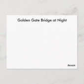 ゴールデンゲートブリッジ ポストカード (裏面)