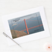 ゴールデンゲートブリッジ 長方形シール (封筒)