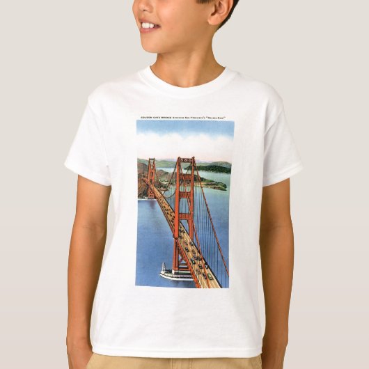 ゴールデンゲートブリッジ、SF、Ca Tシャツ (正面)