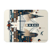 ゴールデンゲートホリデー魔法サンフランシスコクリスマス マグネット (横)