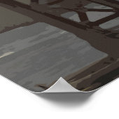 ゴールデンゲート抽象芸術イン緑 ポスター (角)