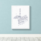 ゴールデンゲート キャンバスプリント (インサイチュ (ウッドフロア))