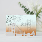 ゴールデンゲート/ディバックグラウンドでのPixDezinesの夕日 出欠カード (スタンド正面)