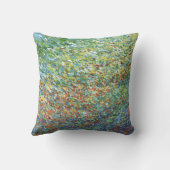 ゴールデンゲートJuul著赤いオレンジ青緑の枕 クッション (裏面)