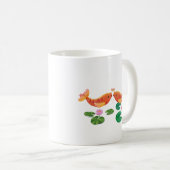 ゴールデンコイフィッシュとハス花コーヒーマグ コーヒーマグカップ (正面右)
