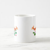 ゴールデンコイフィッシュとハス花コーヒーマグ コーヒーマグカップ (中央)
