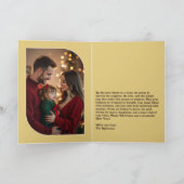 ゴールデンココアの楽しさ レトロなクリスマスの写真 シーズンカード (内部)