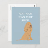 ゴールデンコッカースパニエル犬パーソナライズされた犬の名前 ポストカード (正面/裏面)