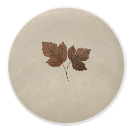 ゴールデンコッパー紅葉エレガントシックデコール セラミックノブ (正面)