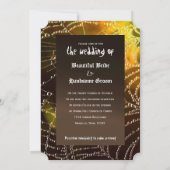 ゴールデンコブウェブハロウィーン結婚式招待状 招待状 (裏面)