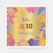 ゴールデンコンター花誕生日 スタンダードランチョンナプキン (正面)