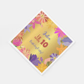 ゴールデンコンター花誕生日 スタンダードランチョンナプキン (角)