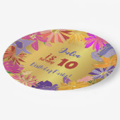 ゴールデンコンター花誕生日 ペーパープレート (アングル)