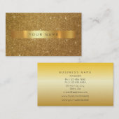 ゴールデンコンテンポラリーグリッターストライプズVIPグラム 名刺 (正面/裏面)