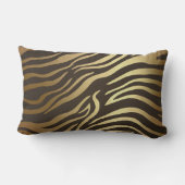 ゴールデンコンテンポラリーブラックゼブラサファリスキン ランバークッション (裏面)