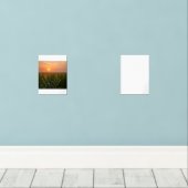 ゴールデンコーンフィールドサンセットバックグラウンド (ウッドフロア)