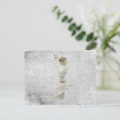 ゴールデンゴルファー炭スケッチ付き葉書 ポストカード (スタンド正面)