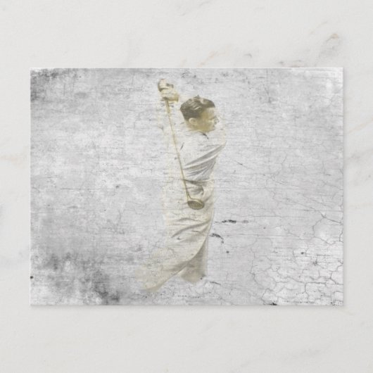 ゴールデンゴルファー炭スケッチ付き葉書 ポストカード (正面)