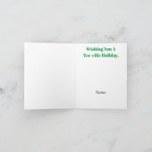 ゴールデンゴルフボールとホリークリスマスカード カード (内部)