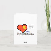 ゴールデンゴルフボールオーナメントクリスマスカード カード (裏面)