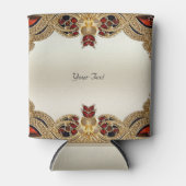 ゴールデンゴールデンフラワーズレッドジェムストーンクーラーボックス 缶クーラー (正面)