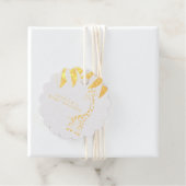 ゴールデンサファリベイビーシャワーベビーキリンメッセージカード フェイバータグ (箱)