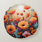 ゴールデンサマーグローポピーパラダイス ラウンドクッション (裏面)