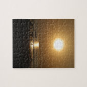 ゴールデンサマーサンセットリフレクションオンビーチ ジグソーパズル (横)