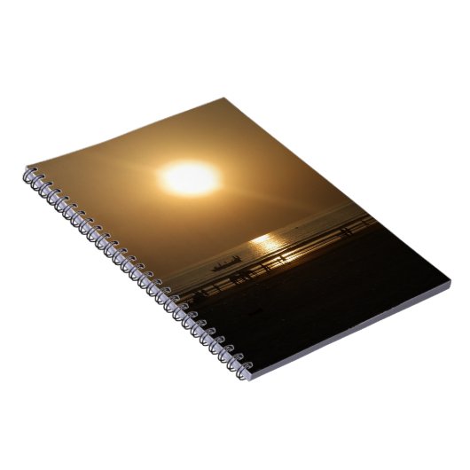 ゴールデンサマーサンセットリフレクションオンビーチ ノートブック (右側)