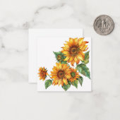 ゴールデンサマーサンフラワー ノートカード (正面/裏面インサイチュ)
