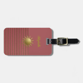 ゴールデンサンオンバラピンクラゲージタグ ラゲッジタグ