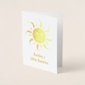 ゴールデンサンシャイン – 笑顔の太陽のモチーフカスタムオン 箔カード (正面)
