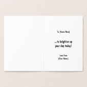 ゴールデンサンシャイン – 笑顔の太陽のモチーフカスタムオン 箔カード (内部)