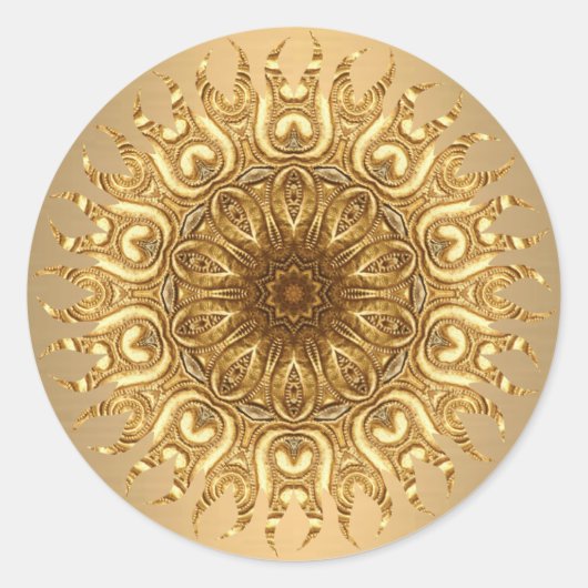 ゴールデンサンステッカー ラウンドシール (正面)