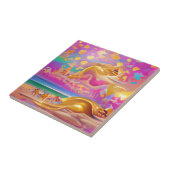 ゴールデンサンズピンホライゾン抽象芸術デジタルアート タイル (側面)