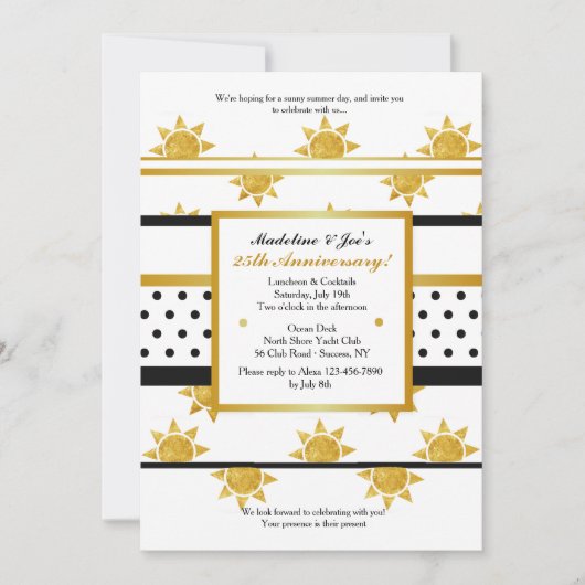 ゴールデンサンズ招待状 招待状 (正面)