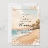 ゴールデンサンズ トロピカルビーチウェディング 招待状 (正面)