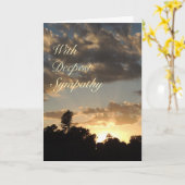 ゴールデンサンセットと神の光 – 共感表 カード (黄色い花)