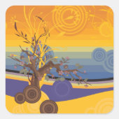 ゴールデンサンセットアート スクエアシール (正面)