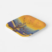 ゴールデンサンセットアート ペーパープレート (傾斜あり)