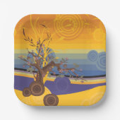 ゴールデンサンセットアート ペーパープレート (正面)