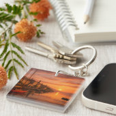 ゴールデンサンセットオーバーコースタルヴィレッジキーチェーン キーホルダー (正面右)